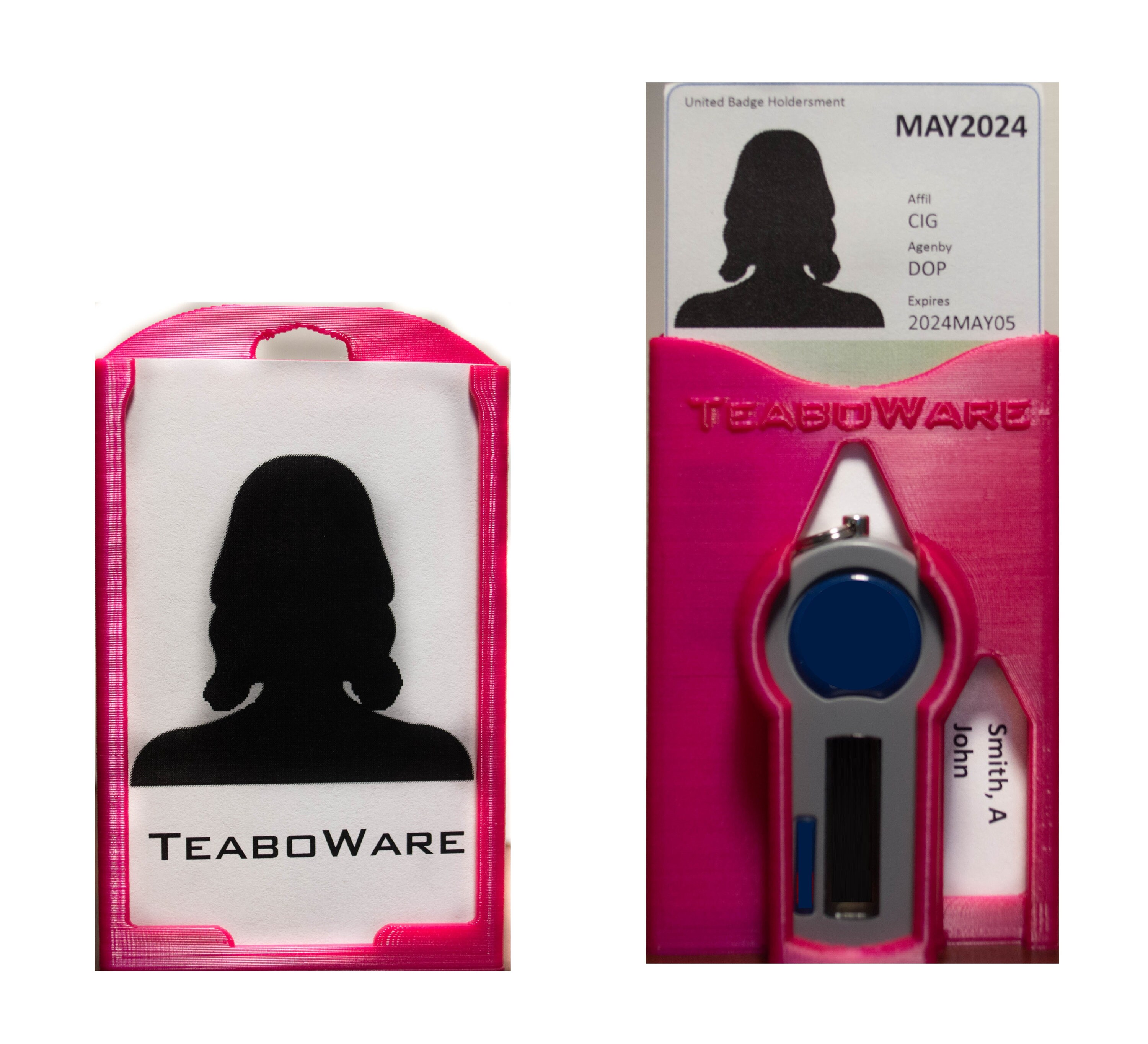 Double Badge Holder RSA Token, Picture Badge, and Additional Badge Slot