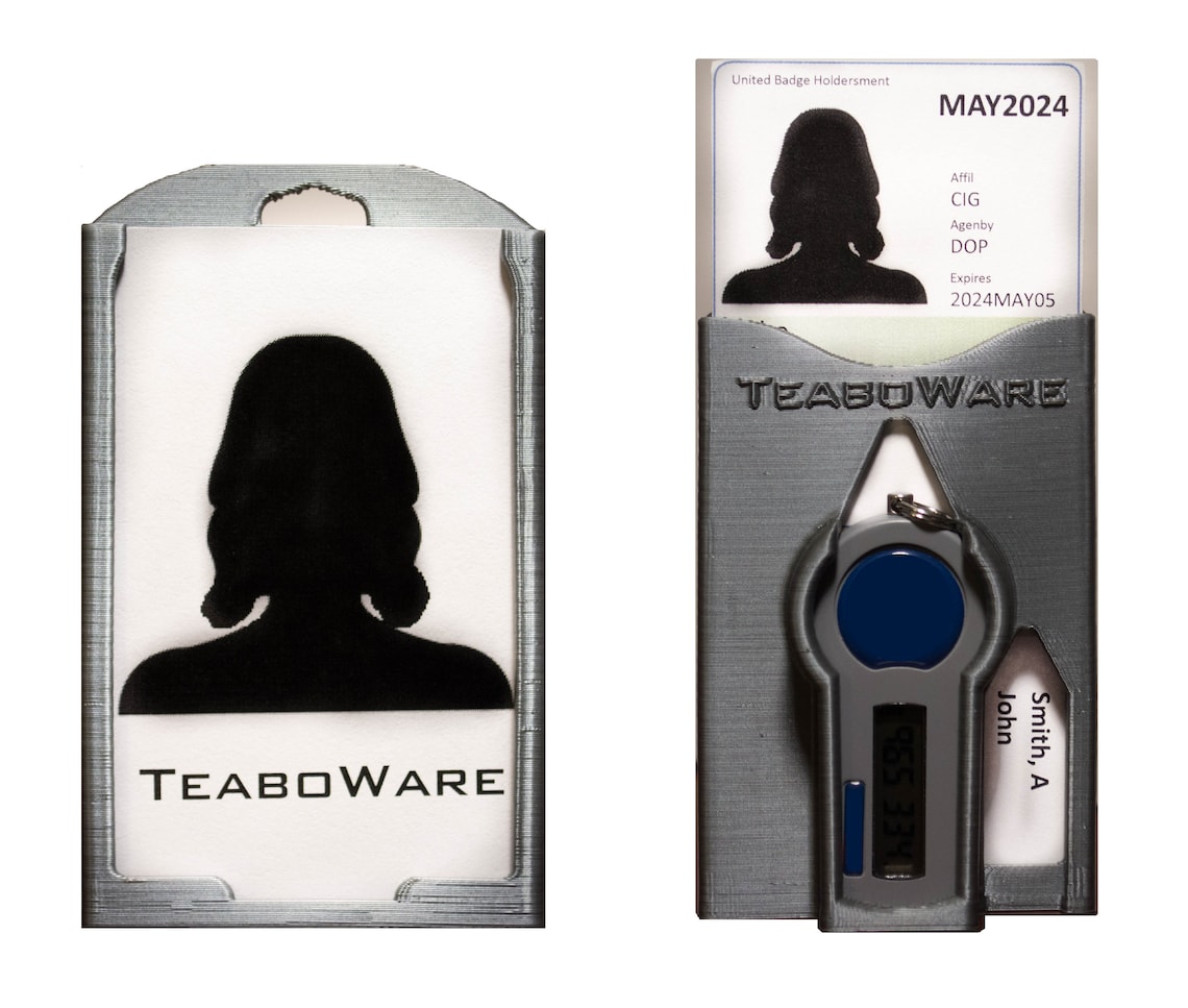 3 Badge RSA Token Holder RSA Token, Picture Badge, and 2 Additional