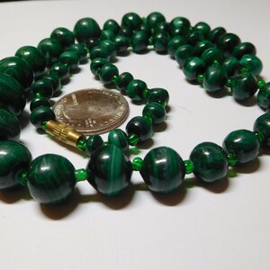 Necklace 22 inch Malachite Bead Strand