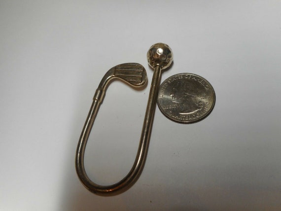 Key Chain 925 Sterling Silver Golf Ball Club - image 4