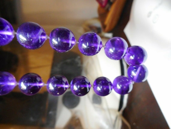 Broken Amethyst Bead Broken Strand 11.0 mm 11.5 m… - image 5