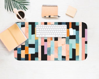 Watercolor Desk Mat, Boho Chic Workspace