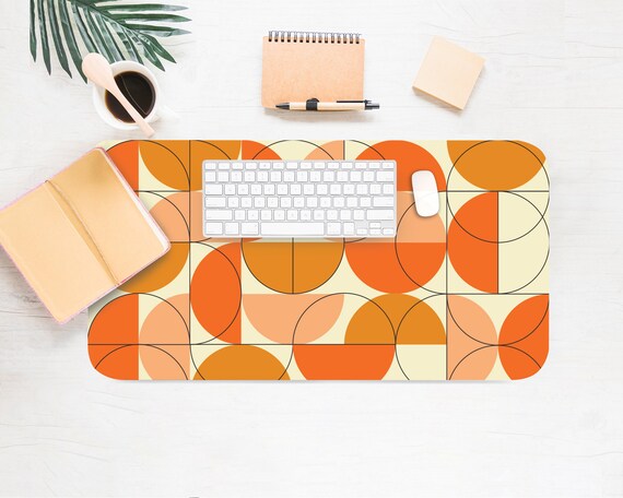 Half Circle Pattern Desk Mat, Desk Accessory, Cute Workspace, Trendy  Workspace, Abstract Art, Trendy Pattern, Cute Desk Topper, Desk Pad 