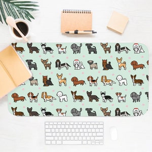 Puppy Pattern Desk Mat, Workspace Accessory