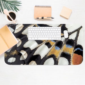 Butterfly Wing Print Desk Mat: Boho Desk Accessory