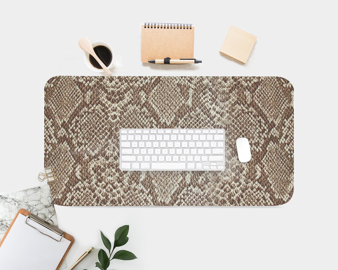 Snake Skin Print Desk Mat, Office Decor - Etsy