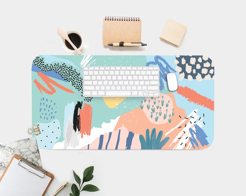 Collage Graphics Desk Mat Aesthetic Desk Accessory Cute Etsy