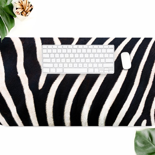 Zebra Fur Print Desk Mat Aesthetic Desk Accessory Cute Etsy