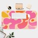 Pink Modern Abstract Pattern Desk Mat, Desk Accessory, Cute Workspace, Trendy Workspace, Abstract Trendy Pattern, Cute Desk Topper, Desk Pad