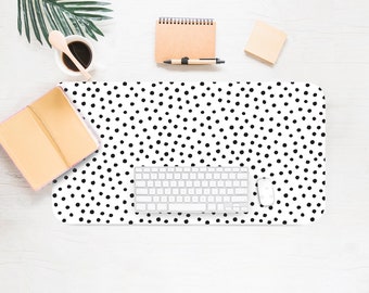 Dalmatian Print Desk Mat, Aesthetic Workspace Accessory