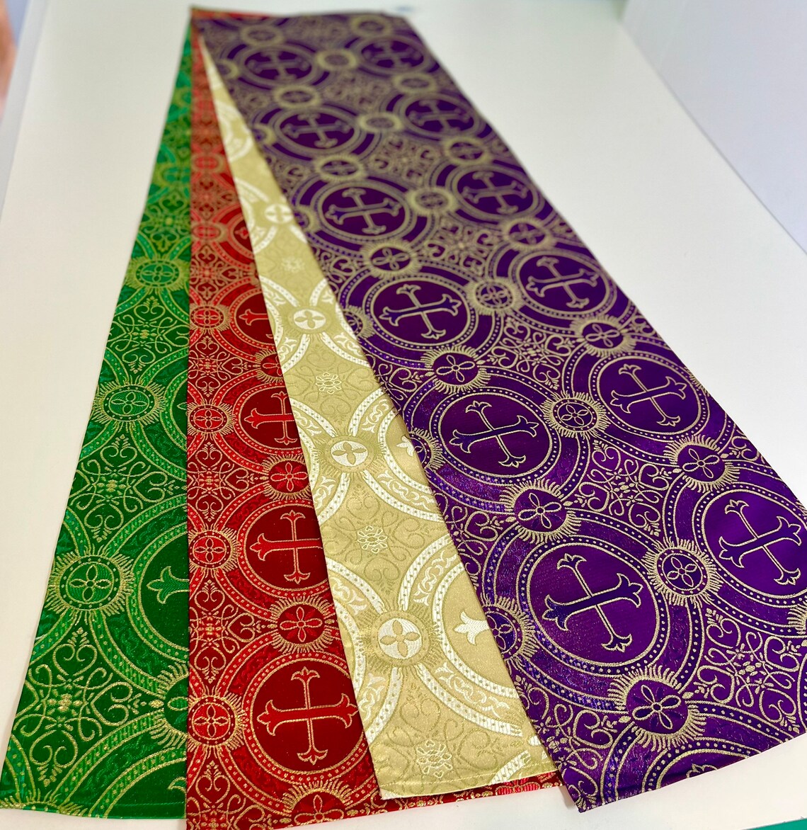 Catholic Home Altar Set of 4 Longer Liturgical Runners 46.5” X 13 ...