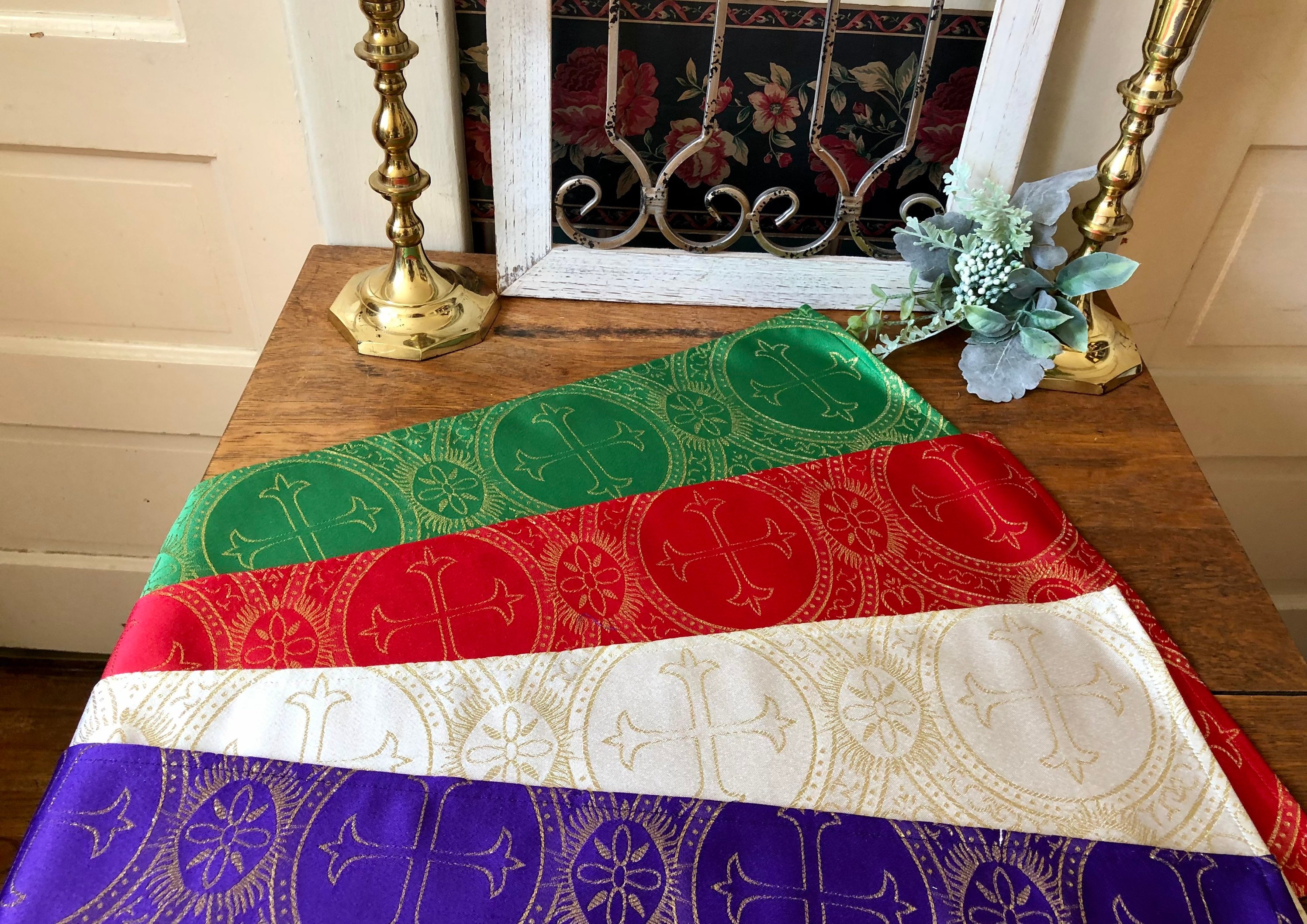 Altar Cloths Set Of 4 Liturgical Catholic Christian Home 30 X Etsy