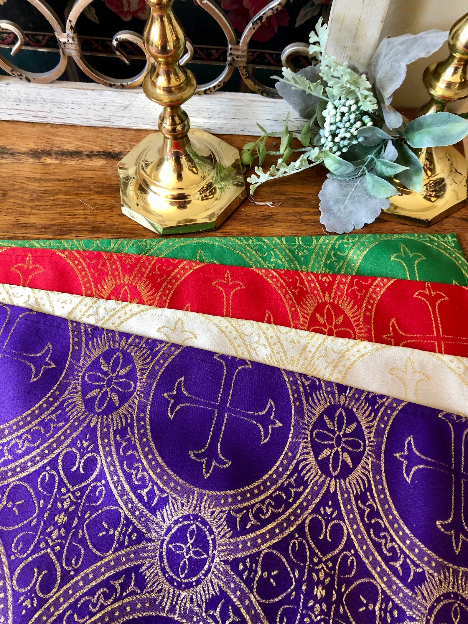 Altar Cloths Set Of 4 Liturgical Catholic Christian Home 30 X Etsy