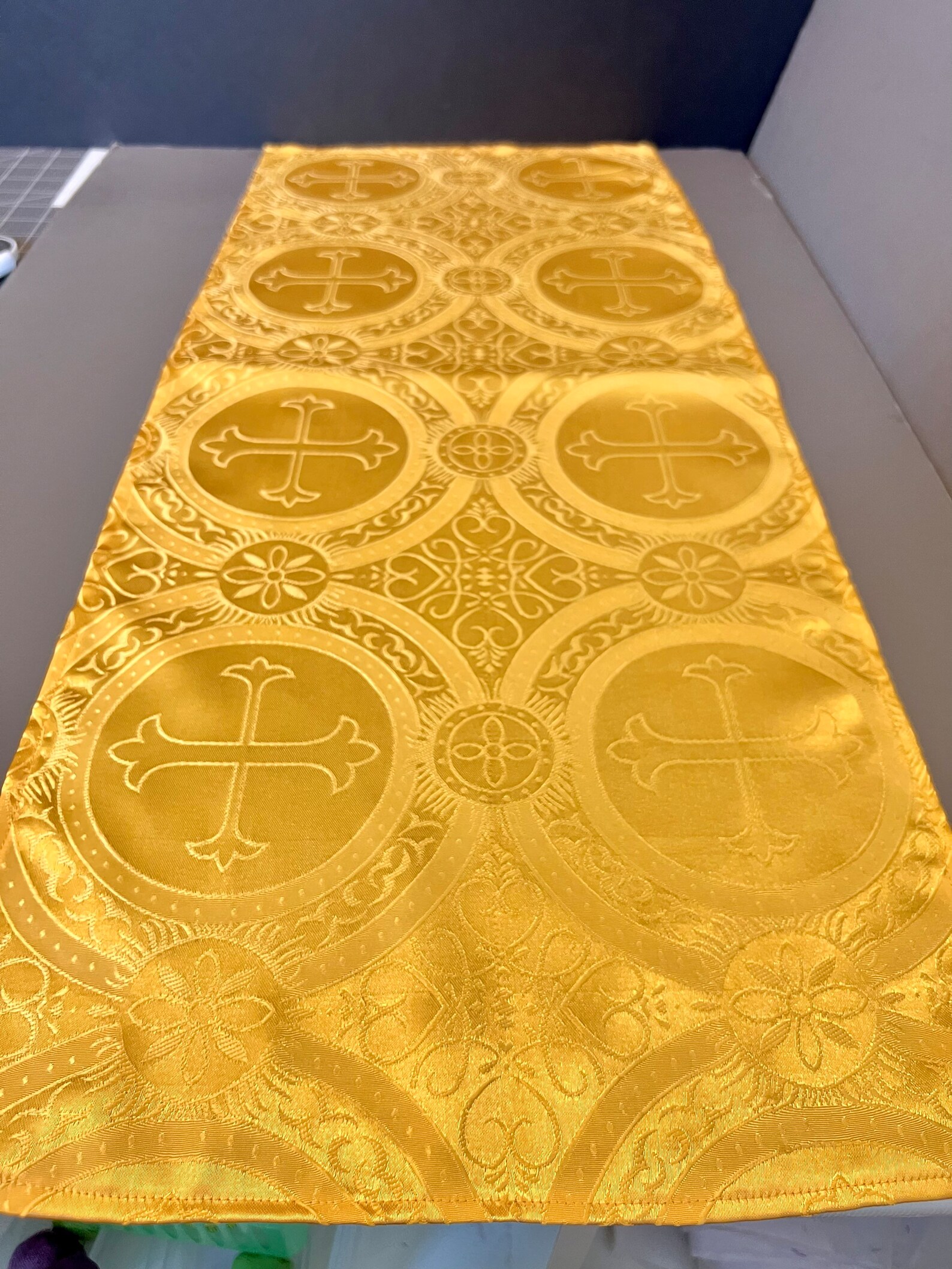Altar Cloth Catholic Christian Home Gold Color 3 Sizes Prayer Table ...