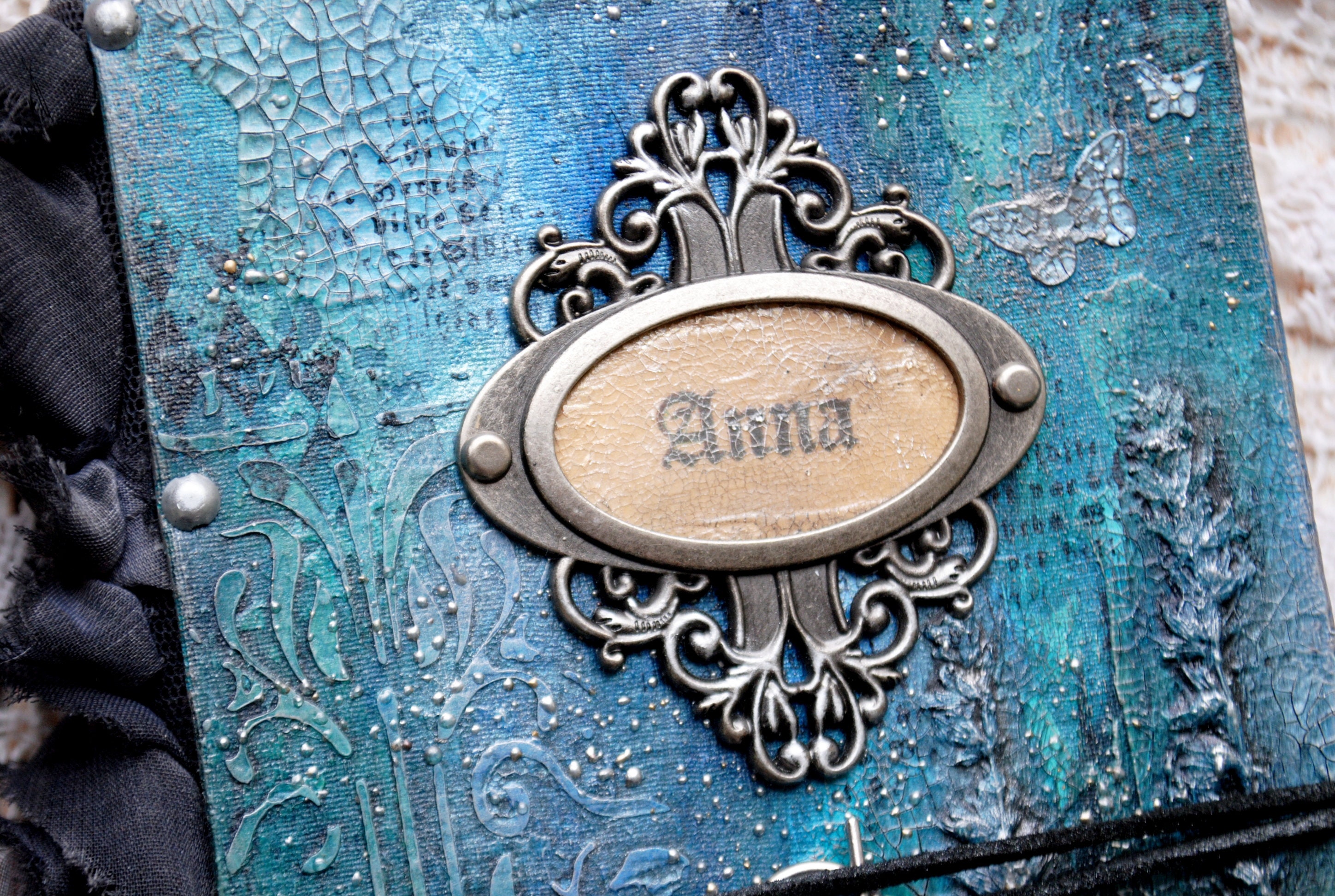 Personalized Gothic Journal A6 Botanical notebook Aged paper Etsy