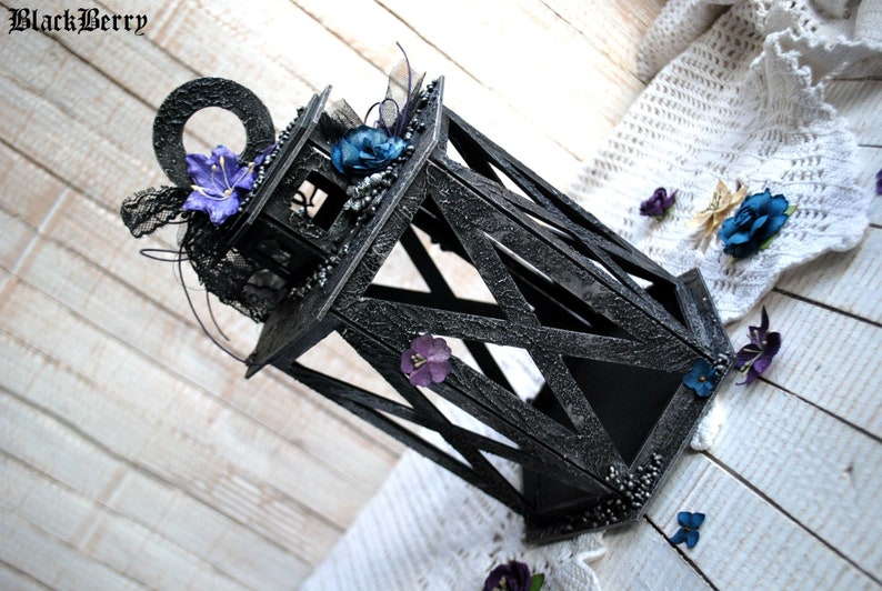 Gothic Decorative Lantern Gothic Wedding Party Decor Black Etsy