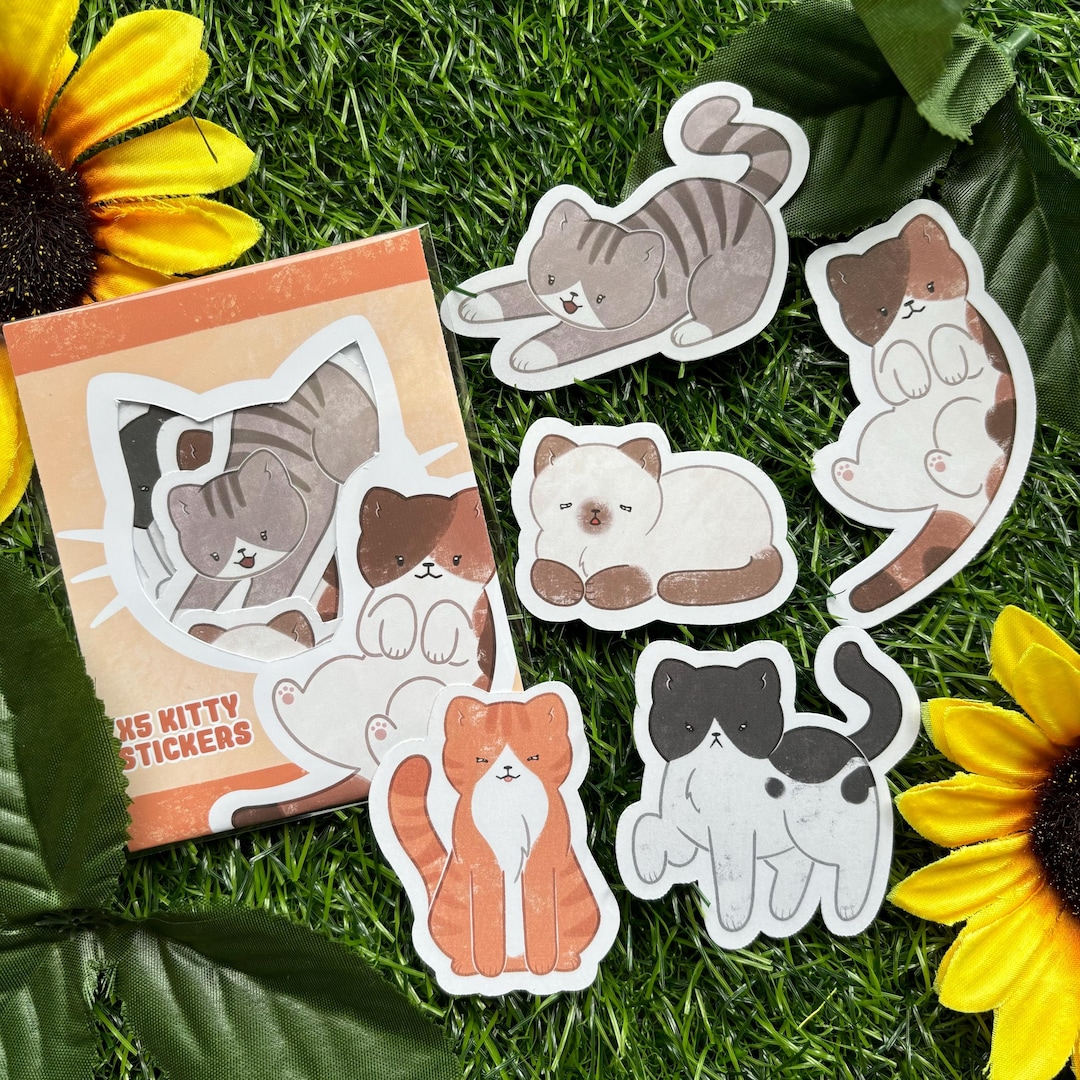 Kitty Sticker Pack - Etsy