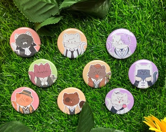 Anime Kitty Button Badges