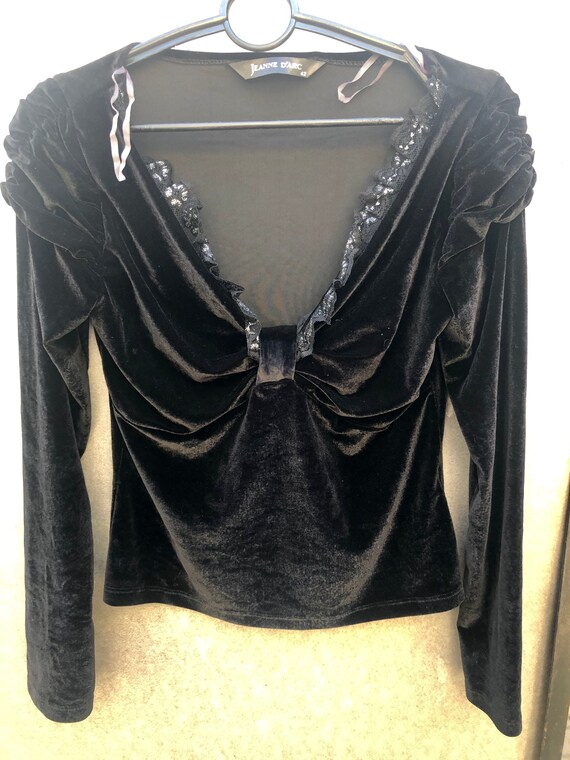 Black velvet blouse dirndl Oktoberfest S