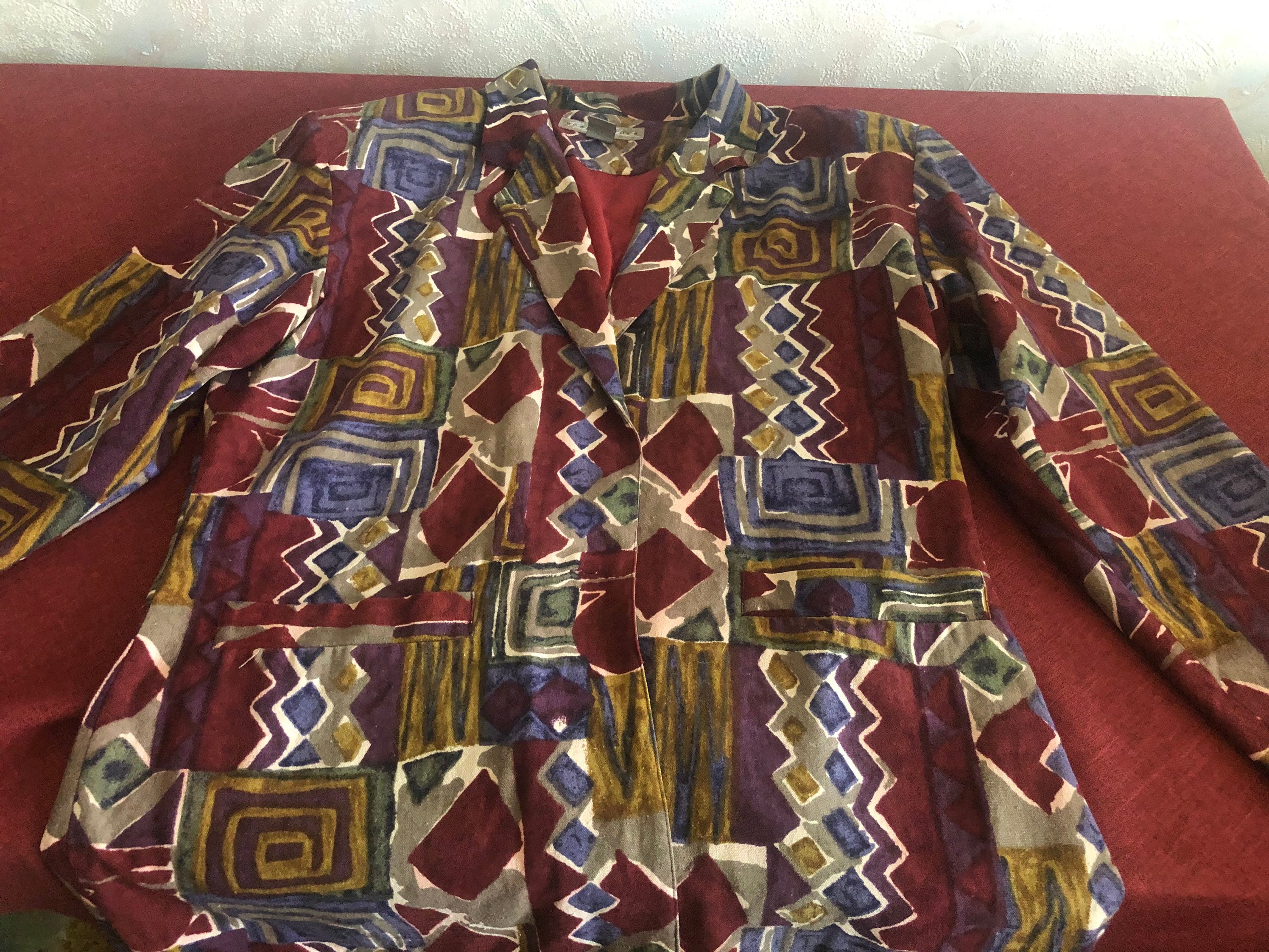 Summer jacket in terracotta silk L | Etsy