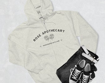 Rose Apothecary Unisex Premium Full Zip Hoodie, Schitt's Creek Zip up Hoodie, Comfy Hoodie, David Rose Sweater, Schitt's Creek Sweater