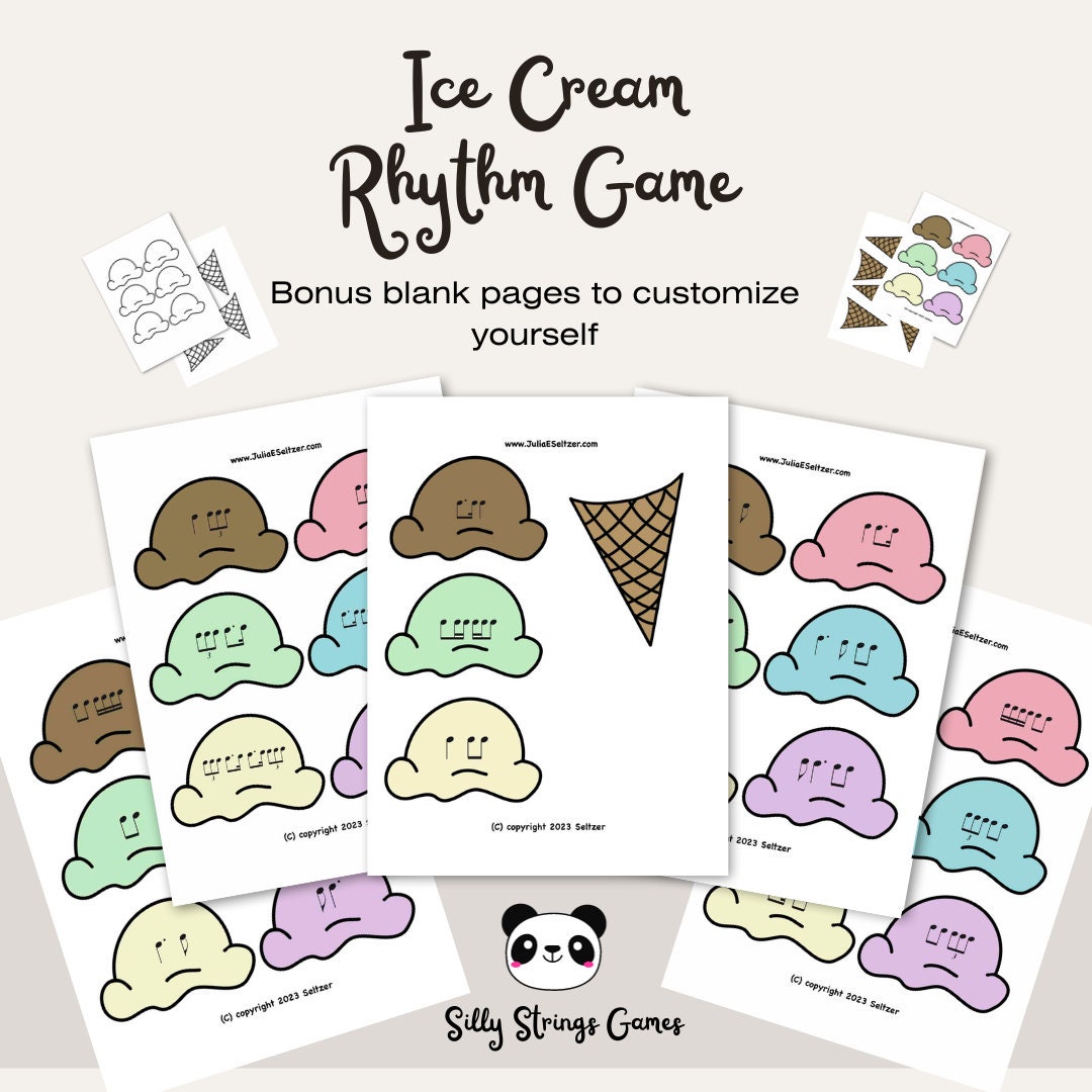 Rhythm Game Ice Cream Scoop Challenge PDF Make Practice FUN Etsy