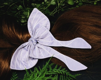 Luna Moth hair bow / Embroidered moth hair bow, lilac butterfly hair bow, Actias luna hair bow, butterfly hair bow, hair bow barrette
