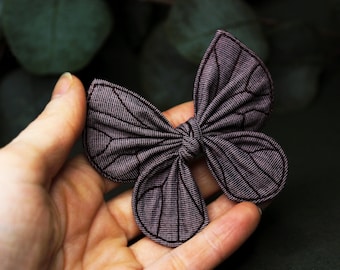 Plum butterfly hair bow / moth hair clip, purple butterfly, butterfly hair bow, fairy wings, butterfly wings, Moth and Fae