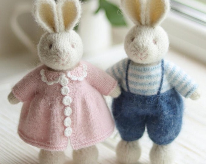Steiff Bunny Baby Rabbit Sassy 8 Inches Original Bows Vintage 1965