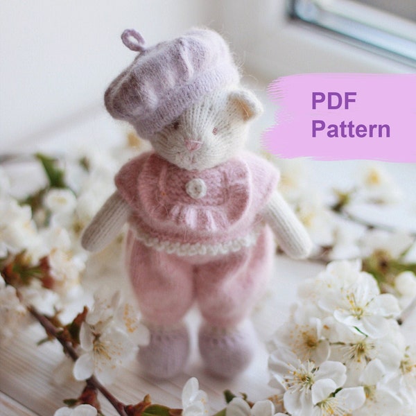 Knitted cat PATTERN-Stuffed animal toy pattern-how to make a kitty toy