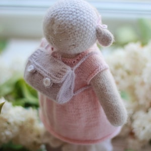 Knitted lamb PATTERN-Stuffed lamb sheep animal dressed toy-How to knit a toy image 6