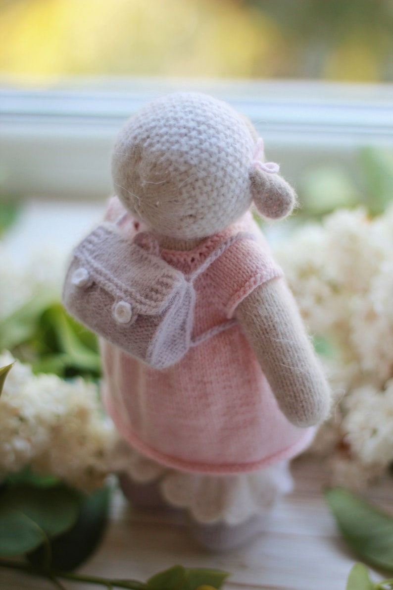 Knitted lamb PATTERN-Stuffed lamb sheep animal dressed toy-How to knit a toy image 6