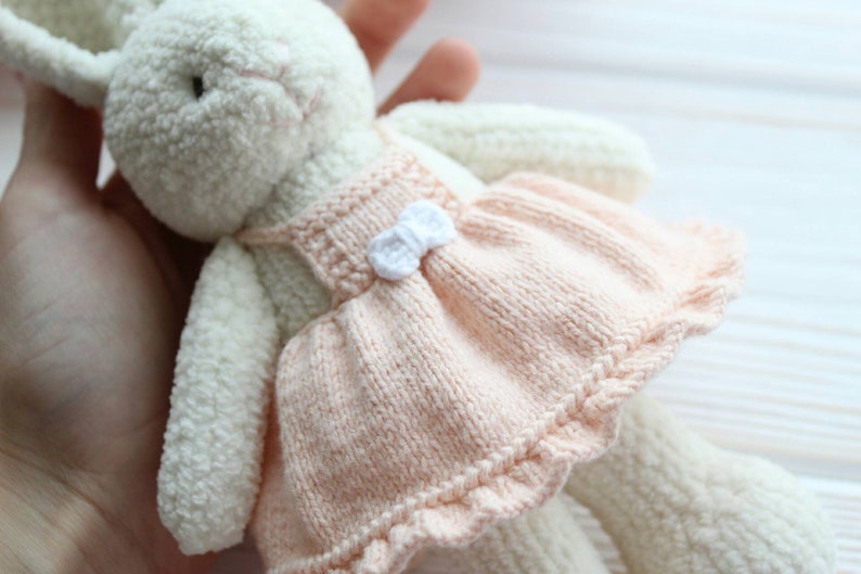 Easter plush bunny doll in cute dress
