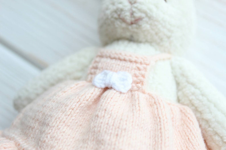 Easter plush bunny doll in cute dress
