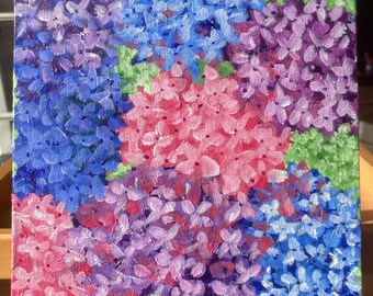 Hortênsias pintadas à mão