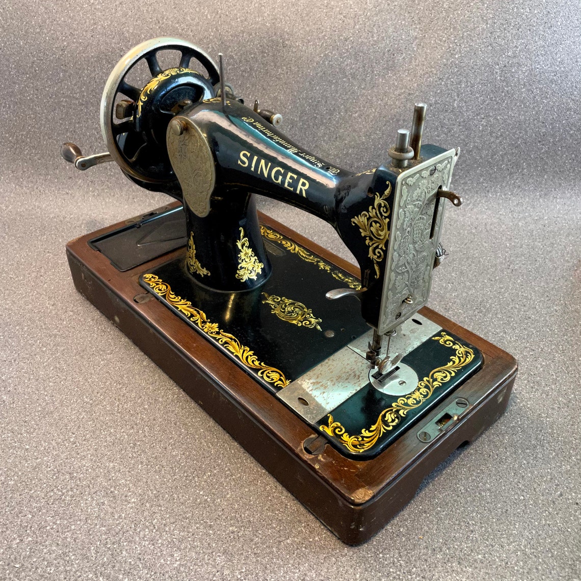 Vintage Singer 128K Manual Hand-Crank Sewing Machine 1917 In | Etsy