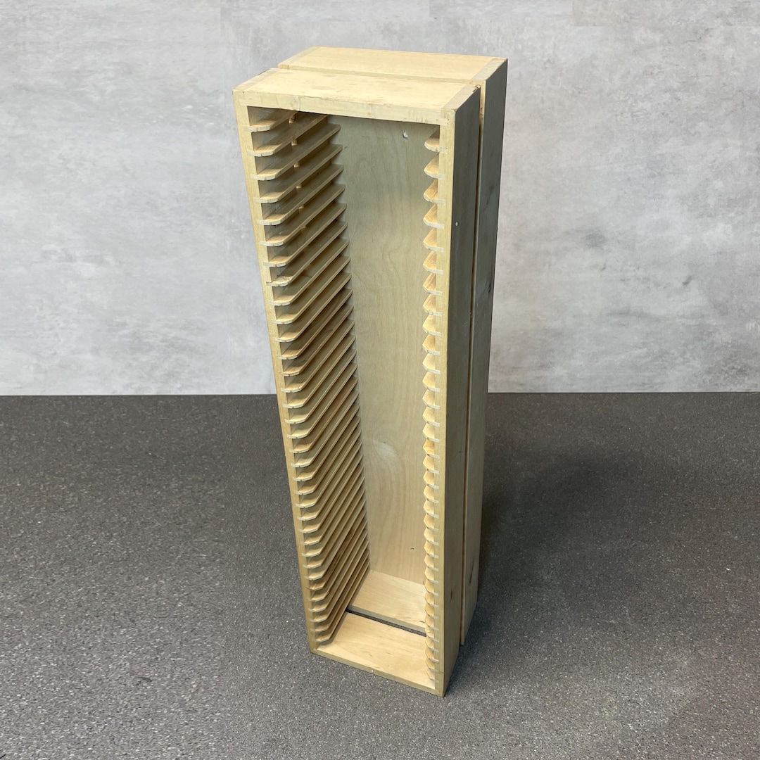 Ikea Boalt Wooden CD Storage Tower Rack | Stores 35 Cds