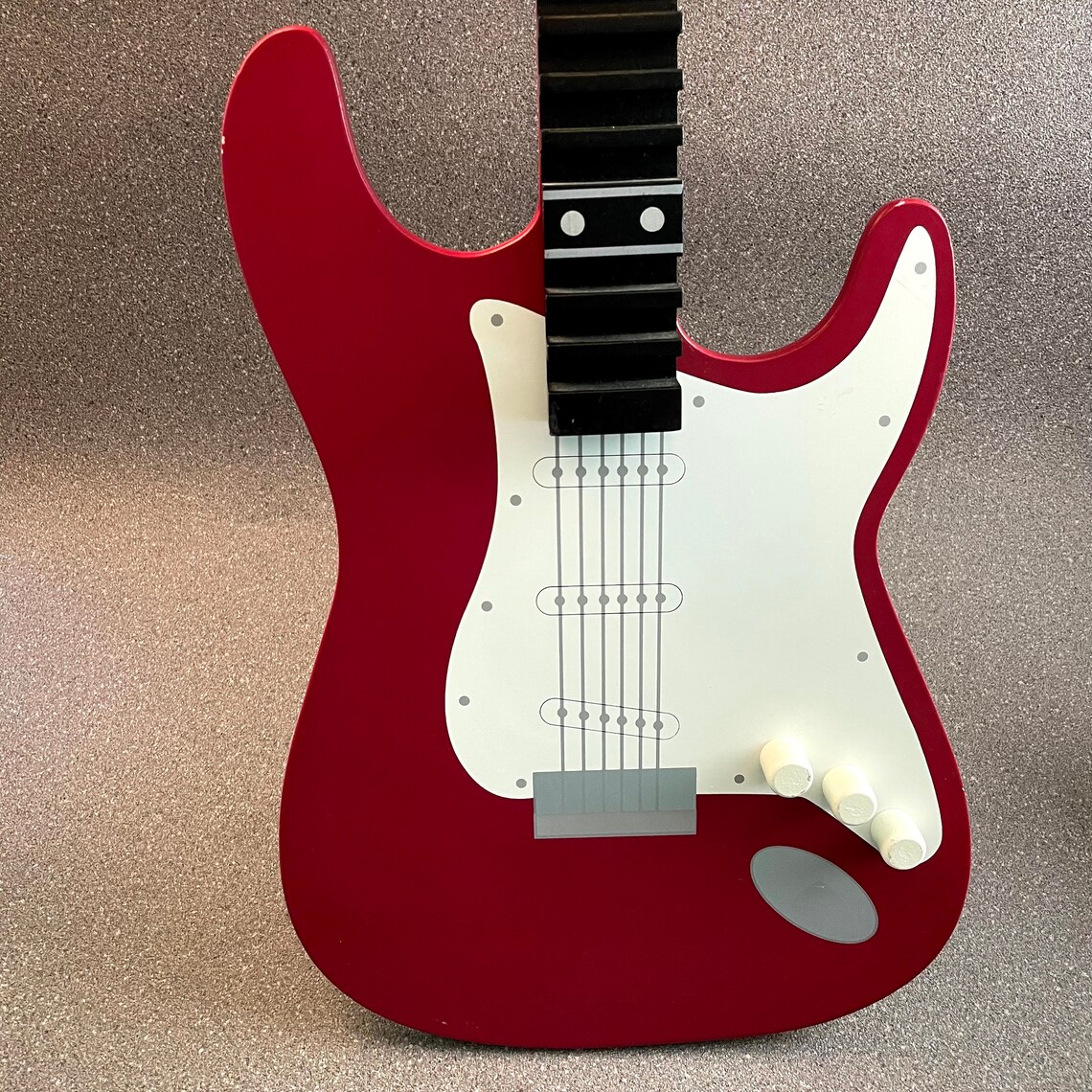 Red Guitar Shaped CD Storage Rack Wall Mounted Holds 21 Etsy