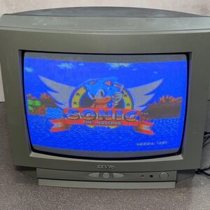 Sanyo 14" inch CRT Cube TV Retro Gaming Display, Television, Grey, Working