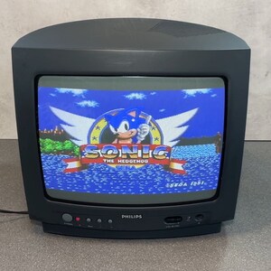 Philips 14" inch CRT Cube TV - Black - Video Retro Gaming Display Television