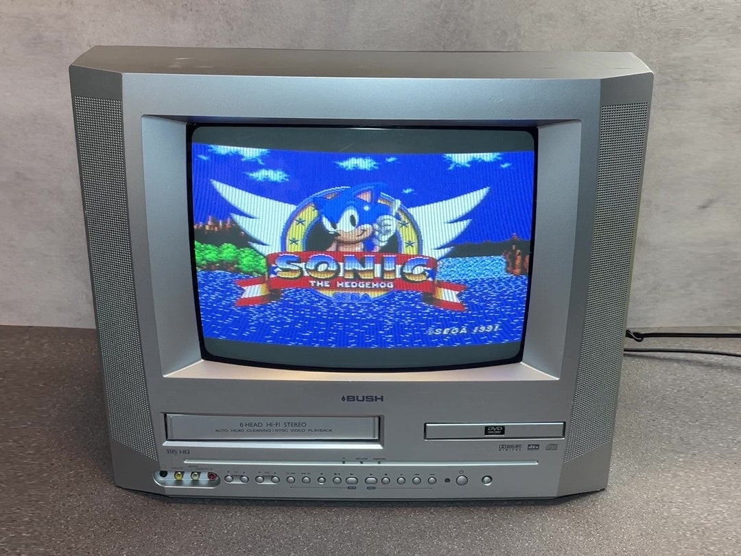 Bush 14 Inch CRT Cube Stereo TV Vhs Vcr & Dvd Retro Etsy