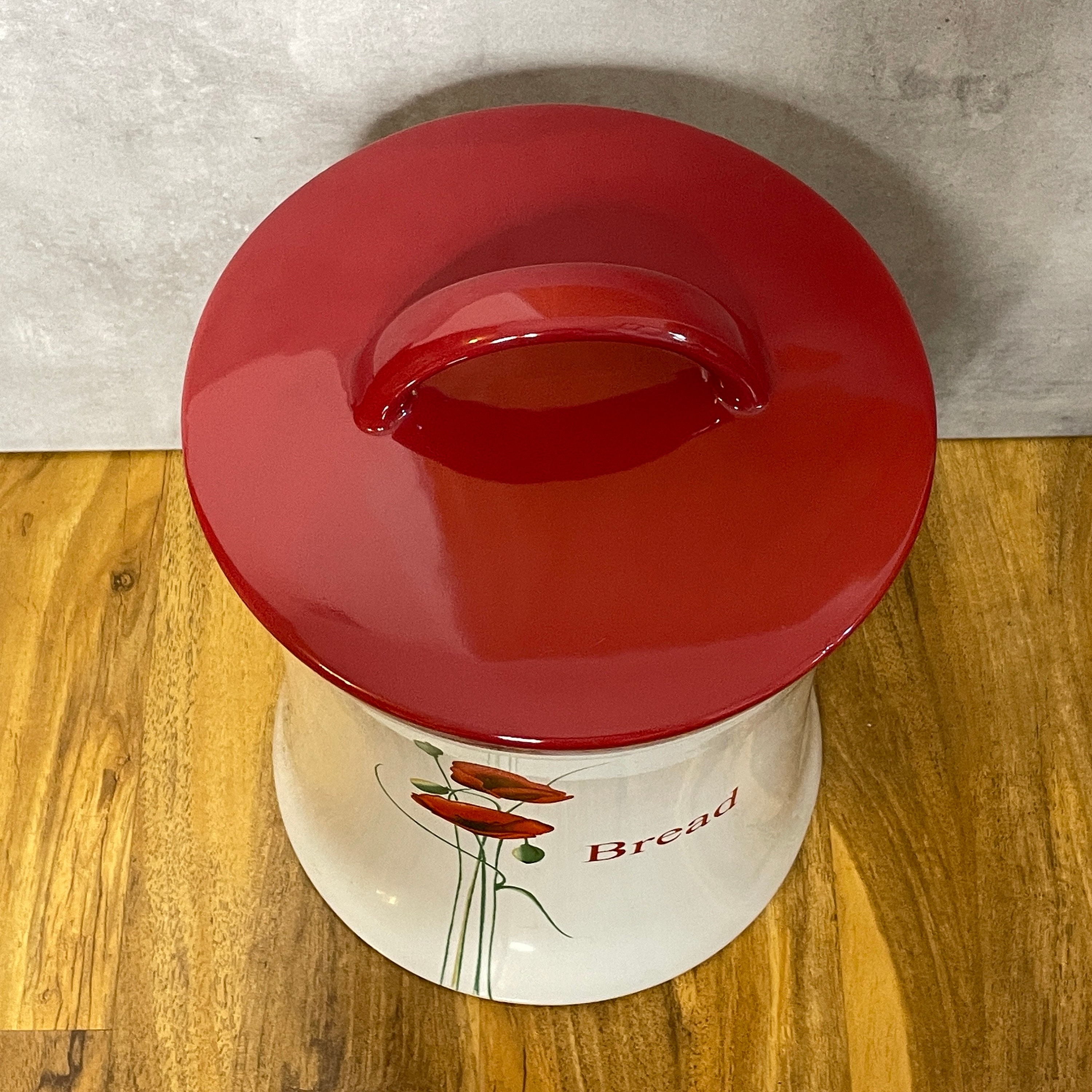 Dunelm Ceramic Poppy Bread Bin Canister Jar White With Red Etsy UK