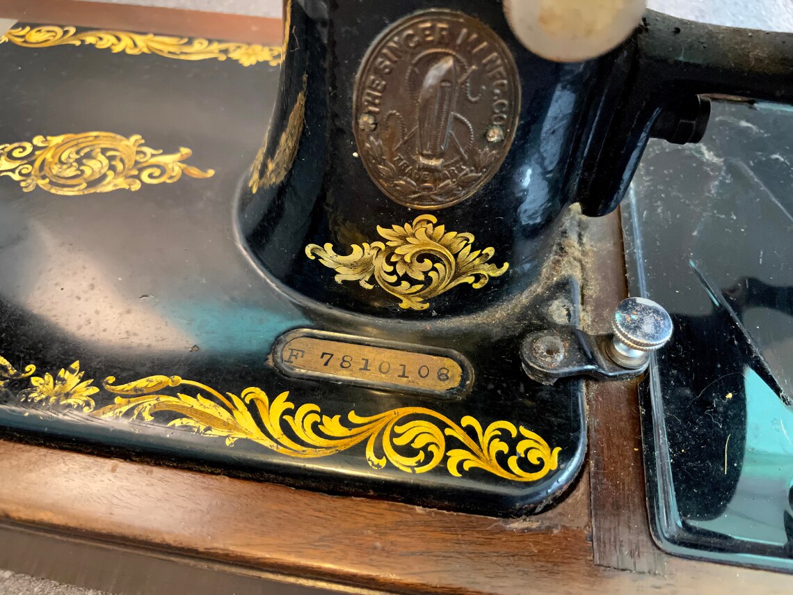 Vintage Singer 128K Manual Hand-Crank Sewing Machine 1917 In | Etsy