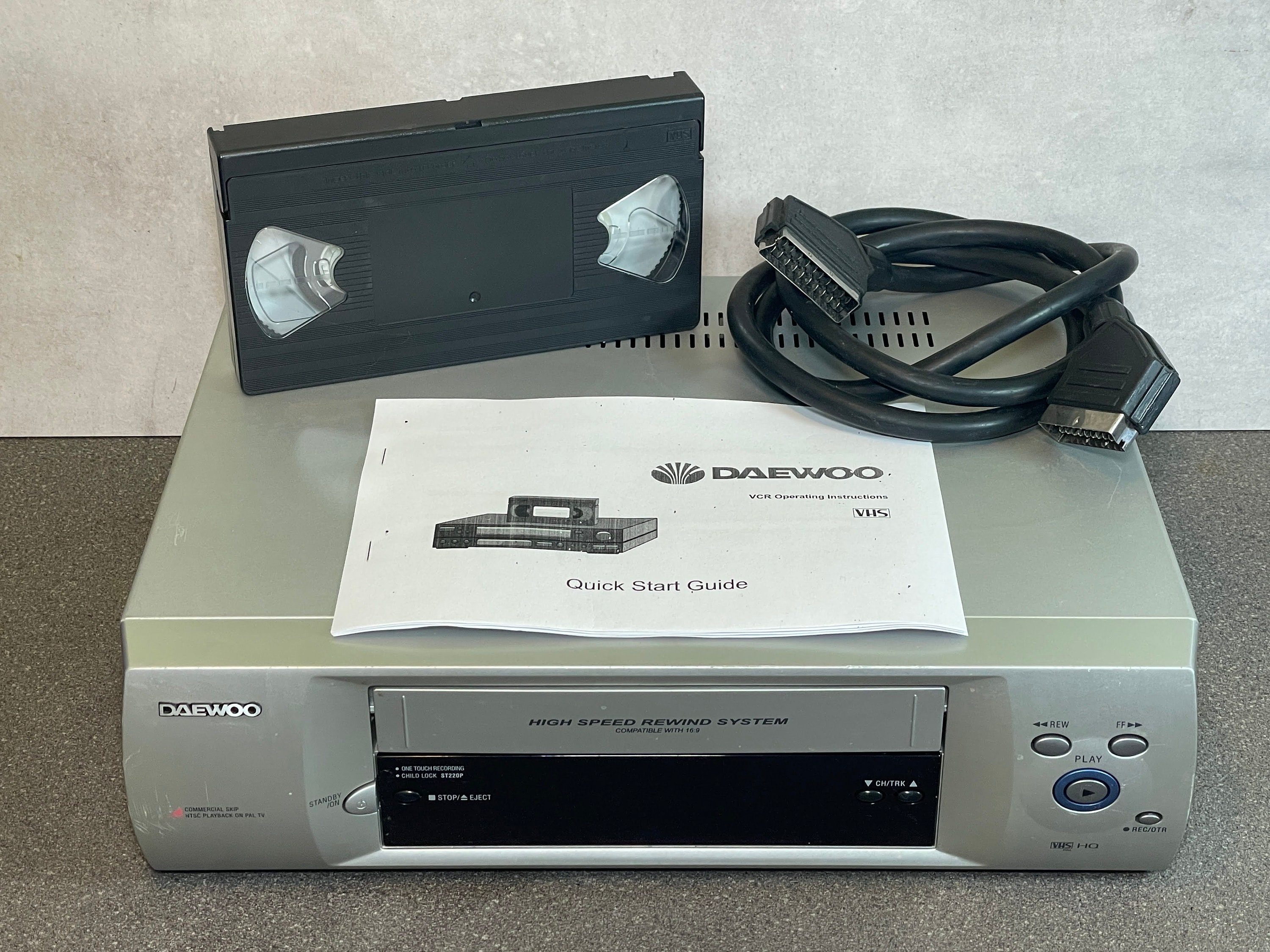 Magnétoscope Daewoo Q431S Blue Diamond - 4 Têtes, Lecteur NTSC - Occasion Fonctionnel