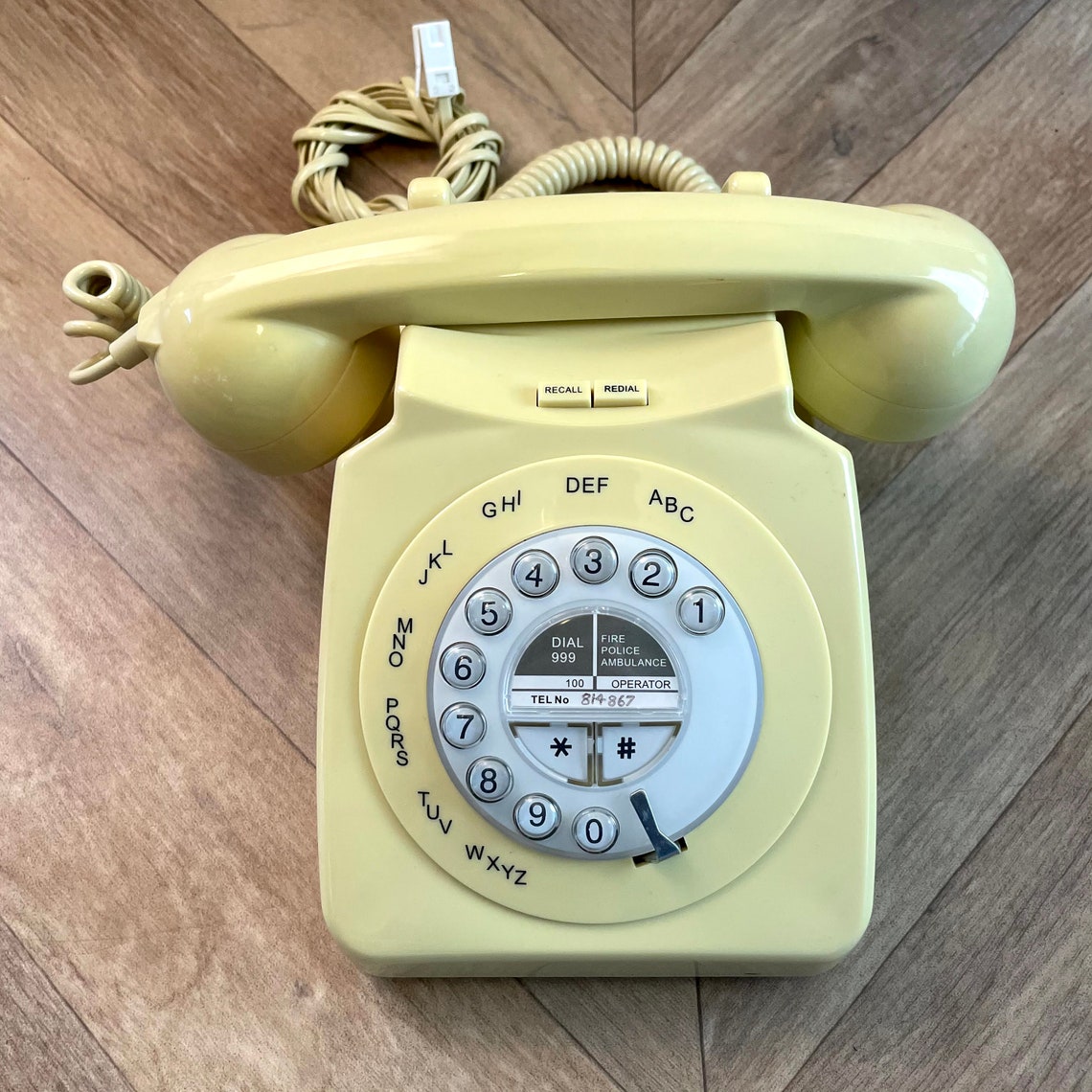 Retro/Vintage Style Push Button Rotary Dial Home Telephone Etsy