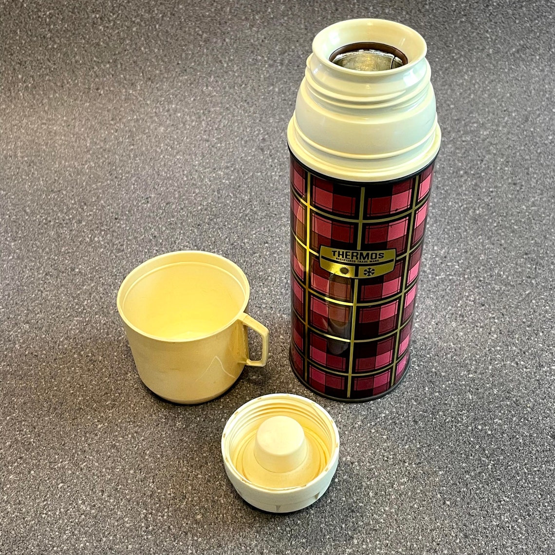 Vintage Retro Tartan Thermos Flask Ideal Etsy