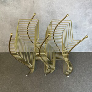 Metal Double Wavey Wire Gold CD Storage Tower Rack Stores 60 Audio Cds ...