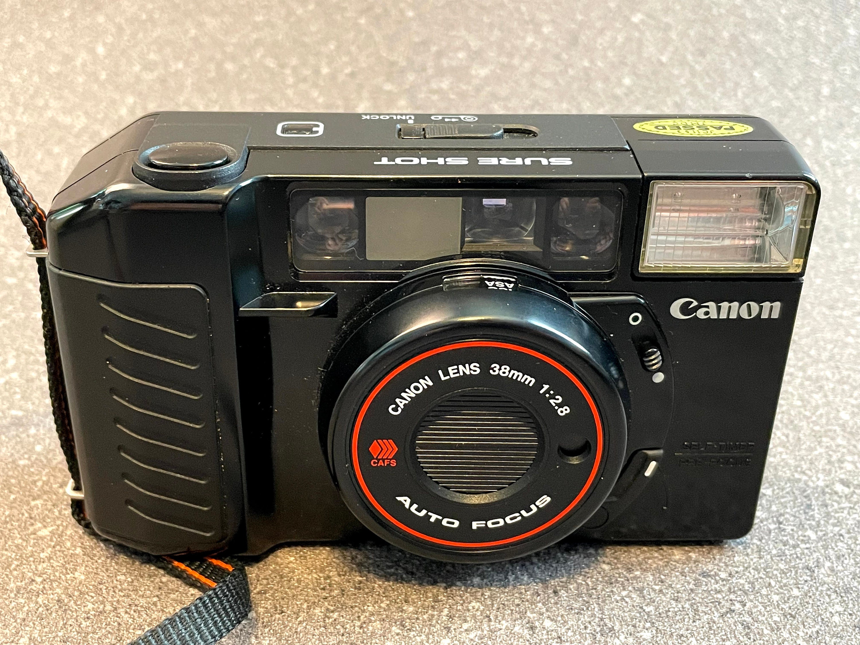 Vintage Canon Sure Shot Compact 35mm Film Camera in Original Etsy