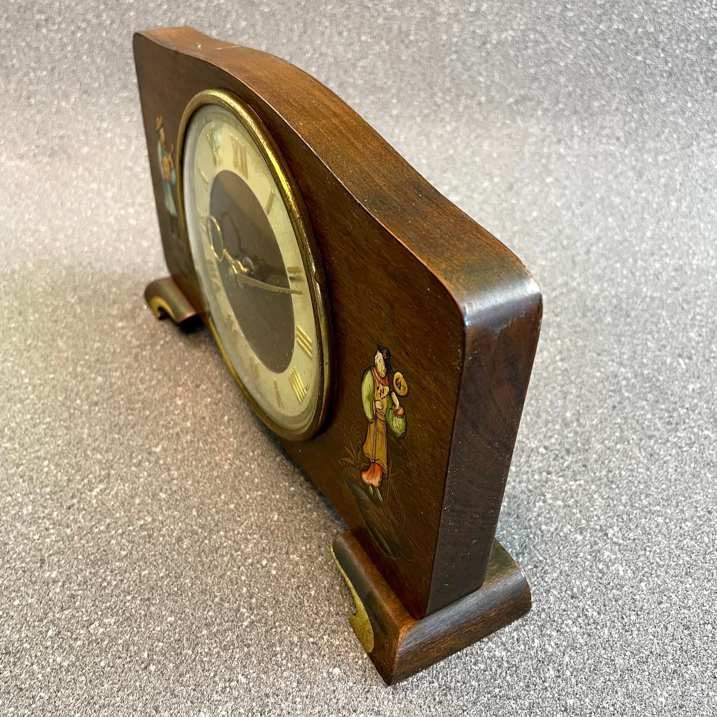 Vintage Wooden Mantel Clock Canham of London Tested Working Etsy