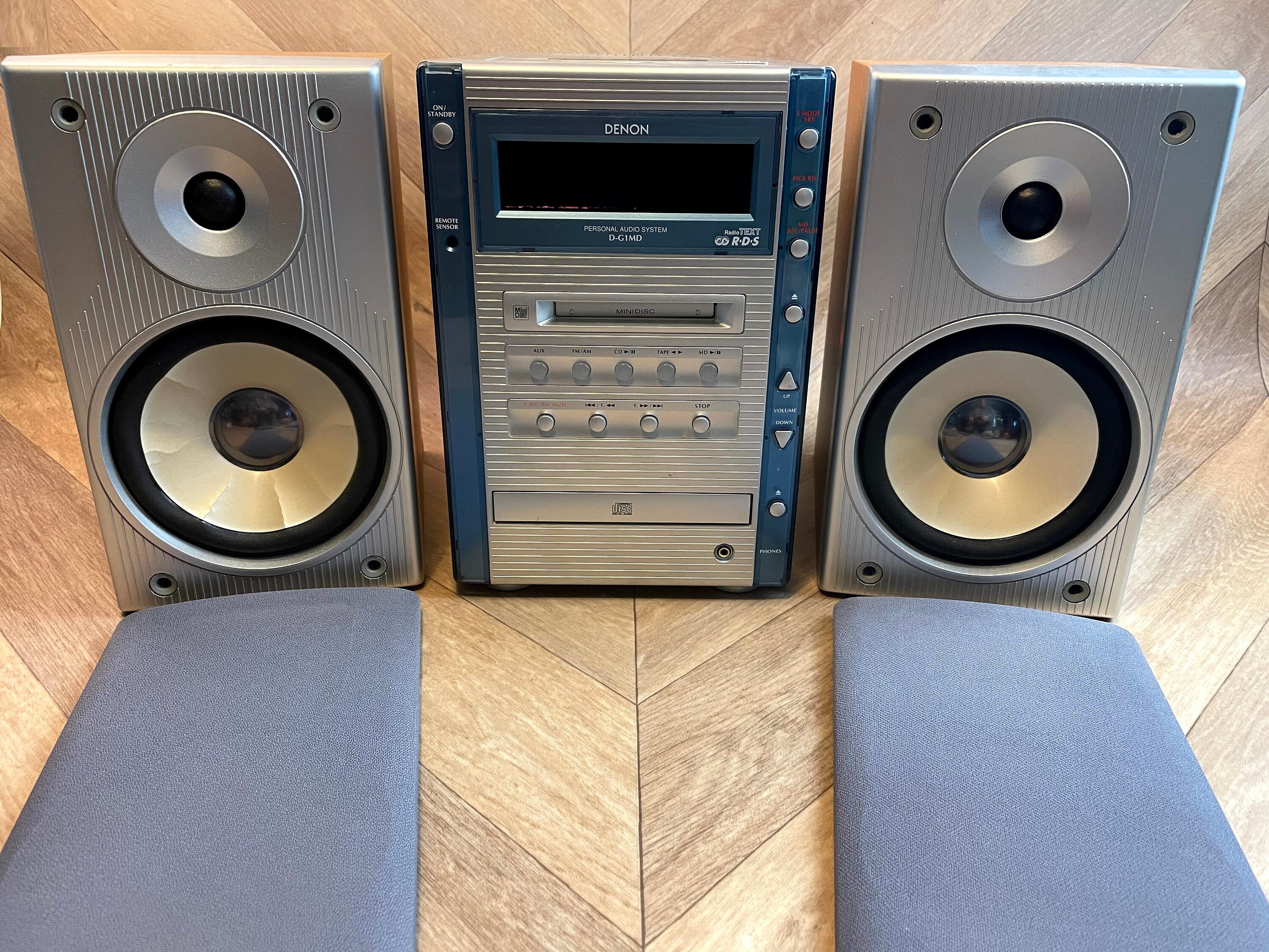 Denon DG1MD CD Radio Cassette Mini Disc Player Aux Speakers Etsy